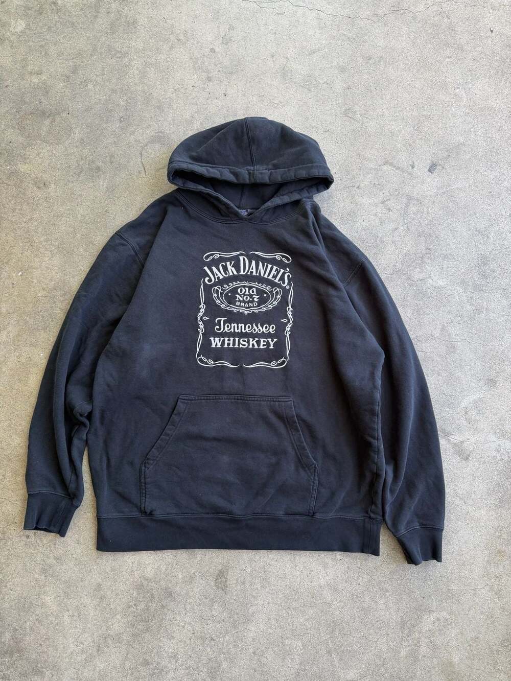 Vintage 2006 Jack Daniel's Old No. 7 Tennessee Whiskey Logo Hoodie Size Large